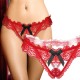 Spitzen Perlen String, am Po offen, rot. Höchste Qualität und Paßform! 